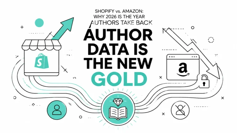 Author data and book marketing strategy illustration